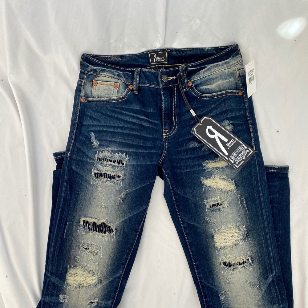 Rock Revival Distressed Skinny Jeans sz 26 NWT